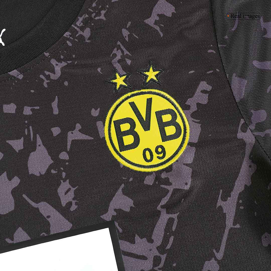 Kid's Borussia Dortmund Away Soccer Jersey Kit(Jersey+Shorts) 2023/24 footmaillots.fr