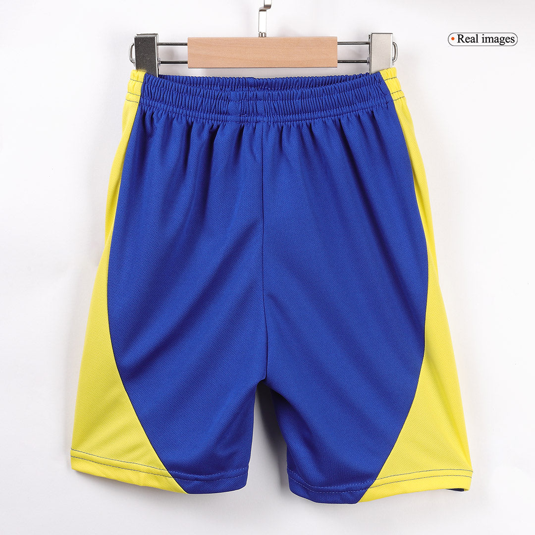 Kid's RONALDO #7 Al Nassr Home Soccer Jersey Kit(Jersey+Shorts+Socks) 2024/25 - ACL footmaillots.fr