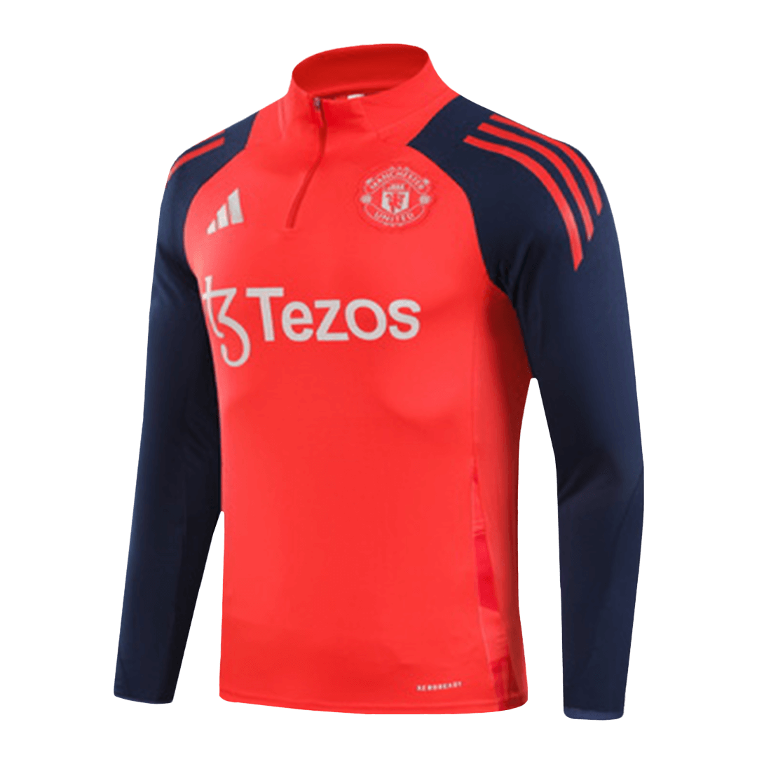Manchester United Zipper Sweatshirt Kit(Top+Pants) 2024/25 footmaillots.fr