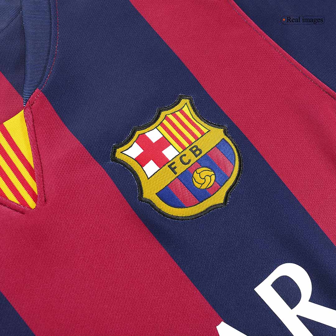 Retro Suárez #9 2014/15 Barcelona Home Soccer Jersey footmaillots.fr