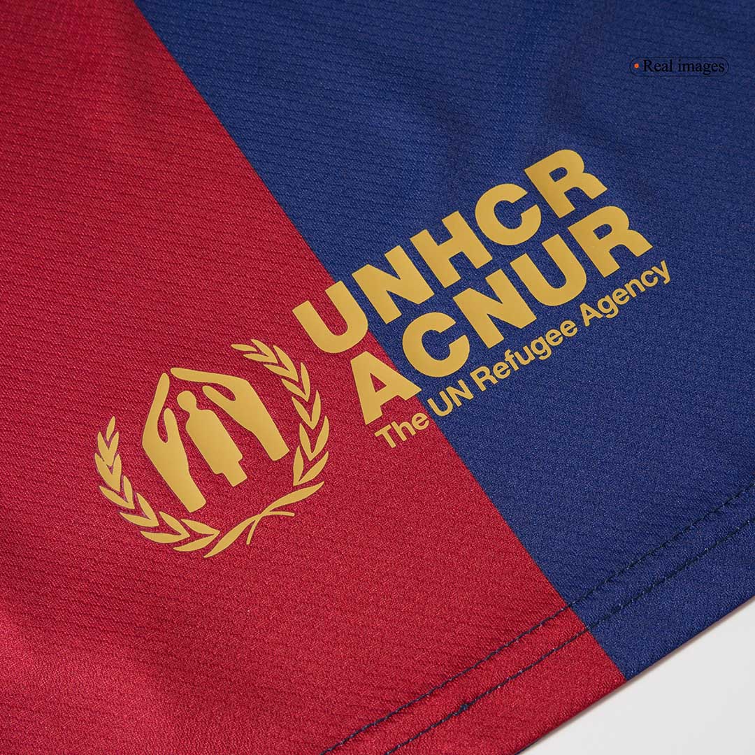 Kid's Barcelona Home Soccer Jersey Kit(Jersey+Shorts) 2024/25 - COLDPLAY footmaillots.fr