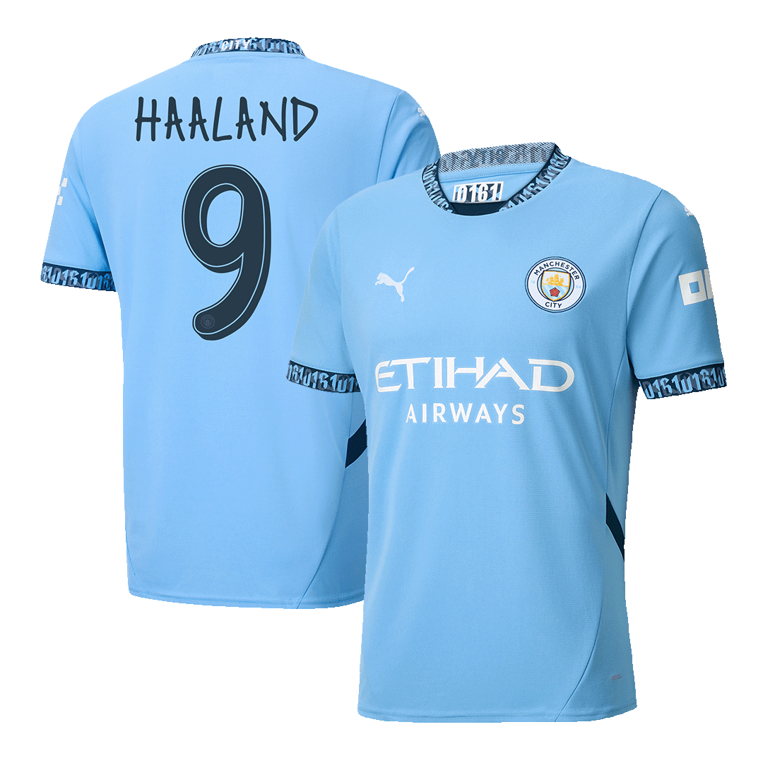 HAALAND #9 Manchester City Home Soccer Jersey 2024/25 - UCL footmaillots.fr
