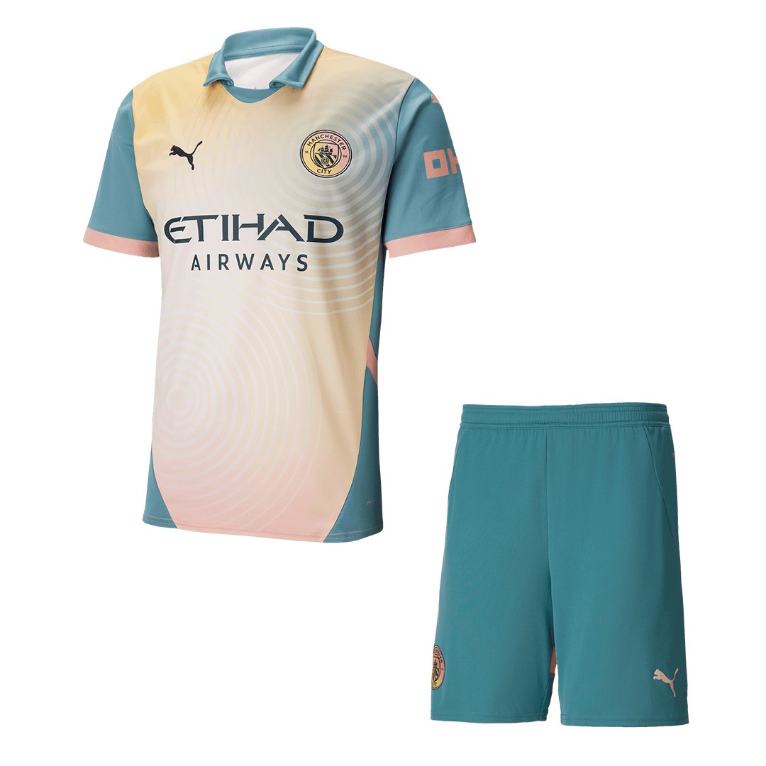 Manchester City Fourth Away Soccer Jersey Kit(Jersey+Shorts) 2024/25 - Definitely City footmaillots.fr