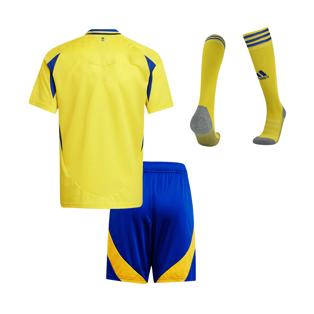Kid's Al Nassr Home Soccer Jersey Kit(Jersey+Shorts+Socks) 2024/25 footmaillots.fr