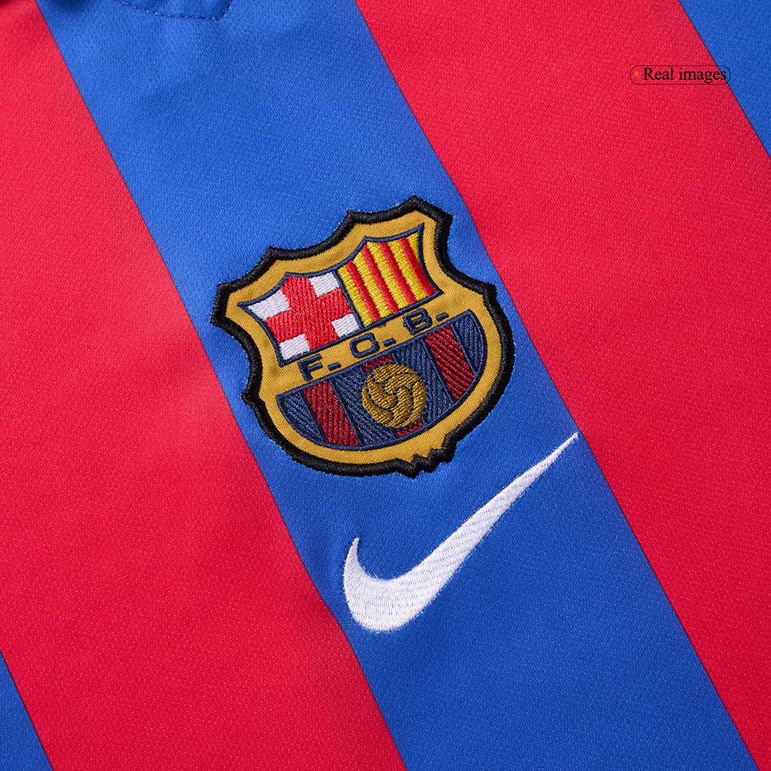 Retro 2001/02 Barcelona Home Soccer Jersey footmaillots.fr