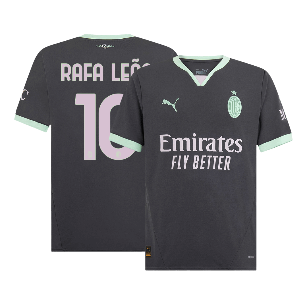 Rafael Leão #10 AC Milan Third Away Soccer Jersey 2024/25 footmaillots.fr