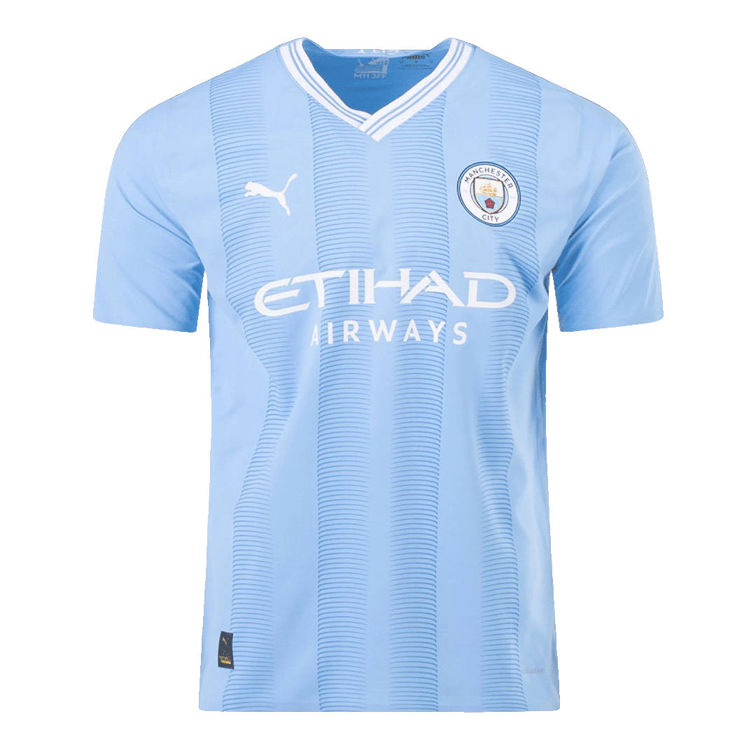 Player Version DE BRUYNE #17 Manchester City Home Soccer Jersey 2023/24 footmaillots.fr