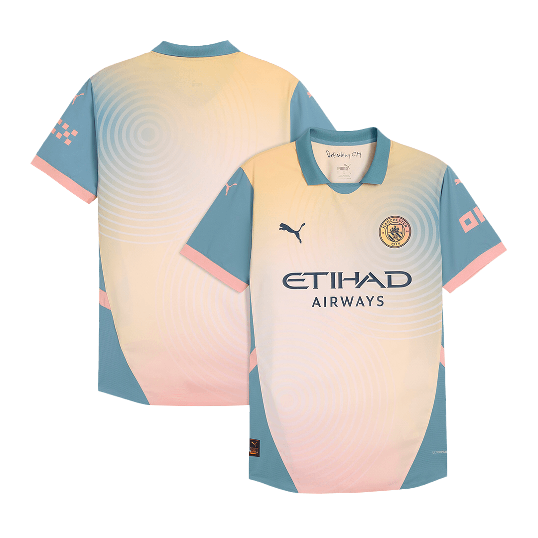 Player Version Manchester City Fourth Away Soccer Jersey 2024/25- Definitely City (UCL) footmaillots.fr