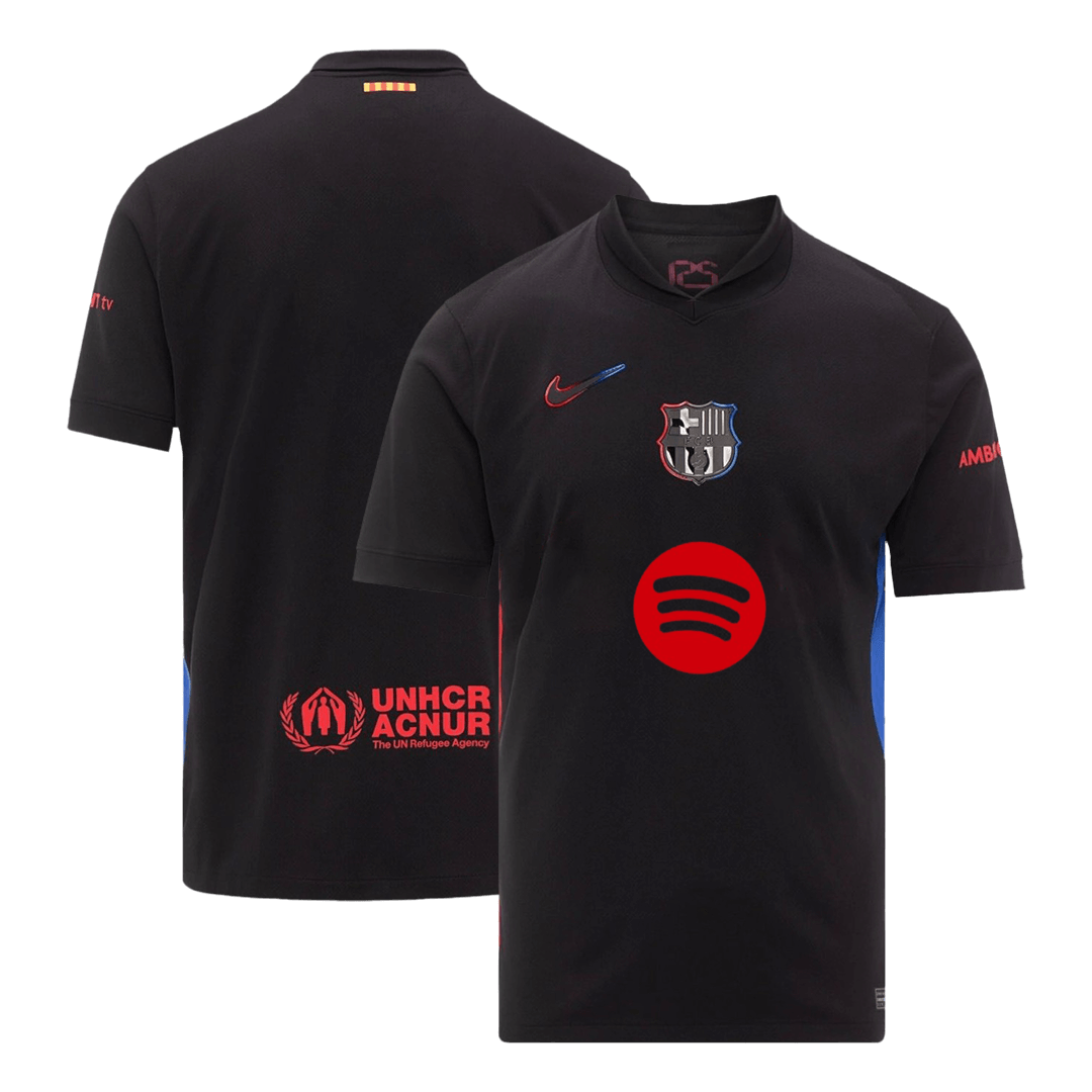 Barcelona Away Soccer Jersey 2024/25 - Spotify Logo Without Text footmaillots.fr