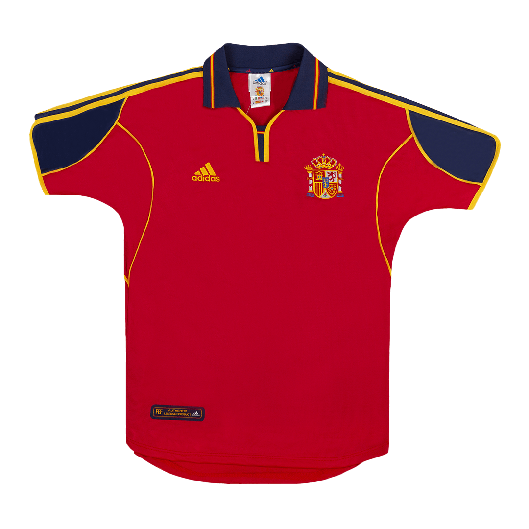 Retro 2000 Spain Home Soccer Jersey footmaillots.fr