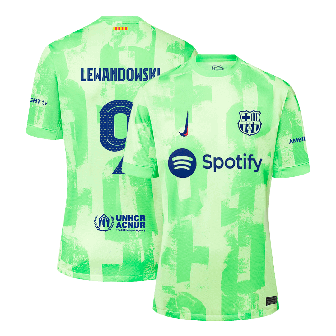 LEWANDOWSKI #9 Barcelona Third Away Soccer Jersey 2024/25- UCL footmaillots.fr
