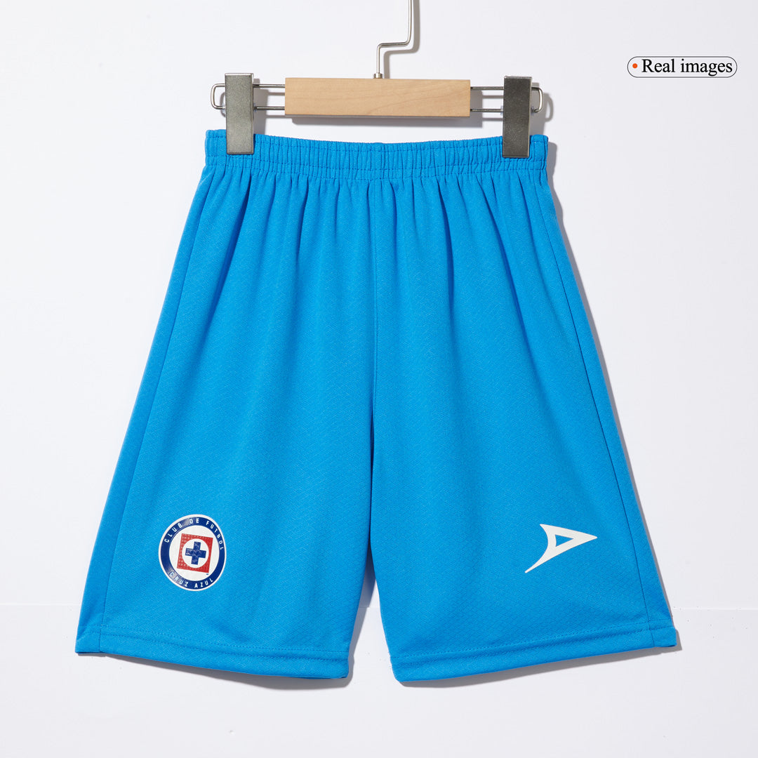 Kid's Cruz Azul Away Soccer Jersey Kit(Jersey+Shorts) 2024/25 footmaillots.fr