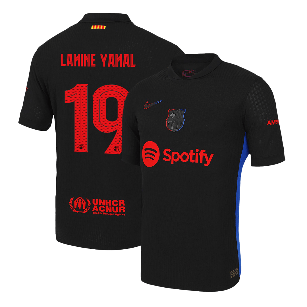 Player Version LAMINE YAMAL #19 Barcelona Away Soccer Jersey 2024/25- UCL footmaillots.fr