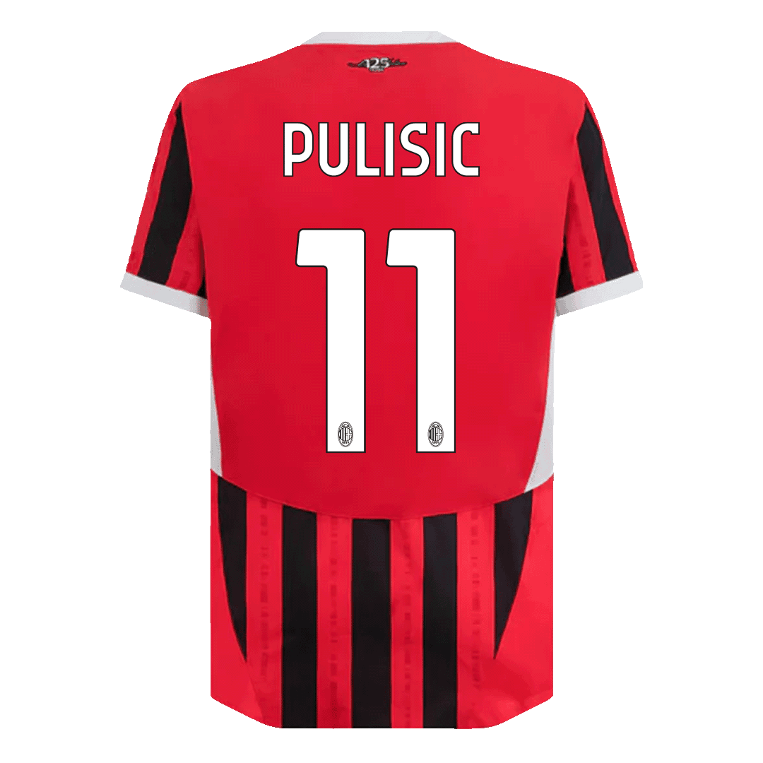 Player Version PULISIC #11 AC Milan Home Soccer Jersey 2024/25 footmaillots.fr