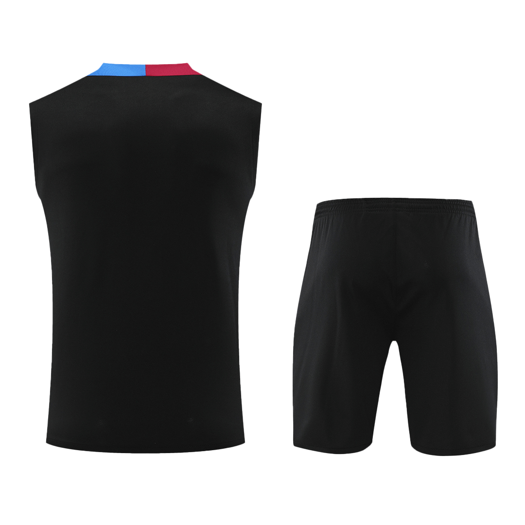 Barcelona Pre-Match Soccer Jersey Vest Kit(Jersey+Shorts) 2024/25 footmaillots.fr