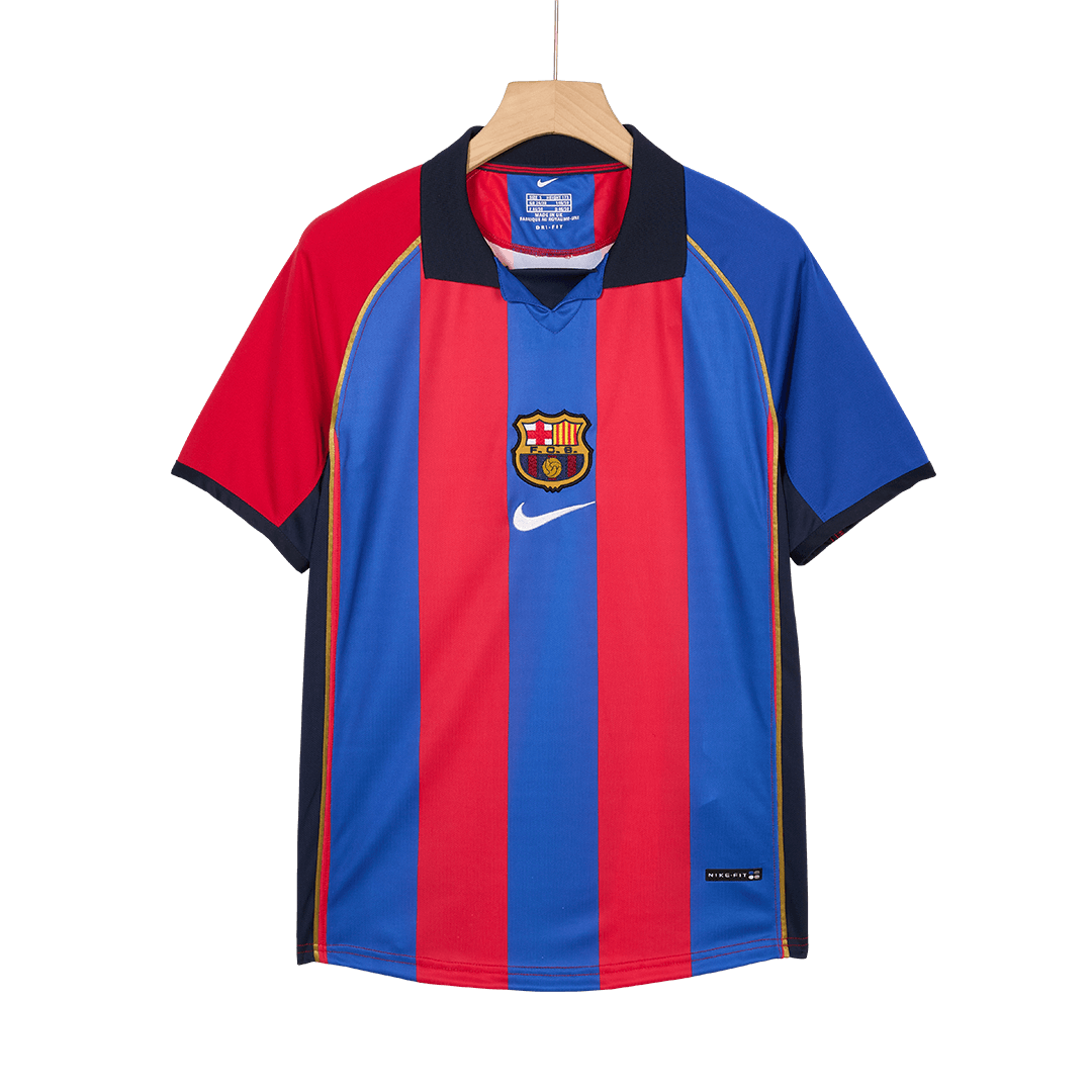Retro XAVI #6 2001/02 Barcelona Home Soccer Jersey footmaillots.fr