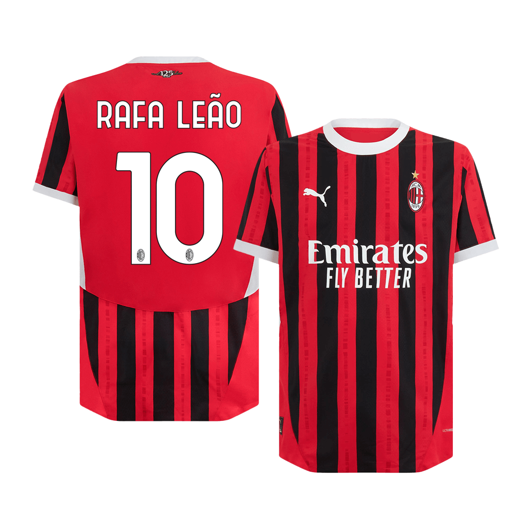 Player Version RAFA LE?O #10 AC Milan Home Soccer Jersey 2024/25 footmaillots.fr