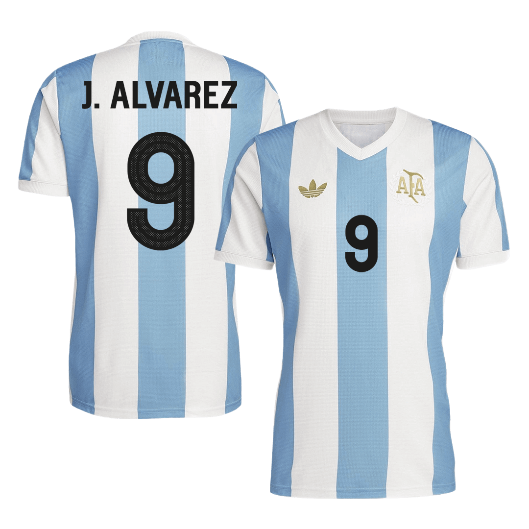J.ALVAREZ #9 Argentina Soccer Jersey 2024- 50th Anniversary footmaillots.fr