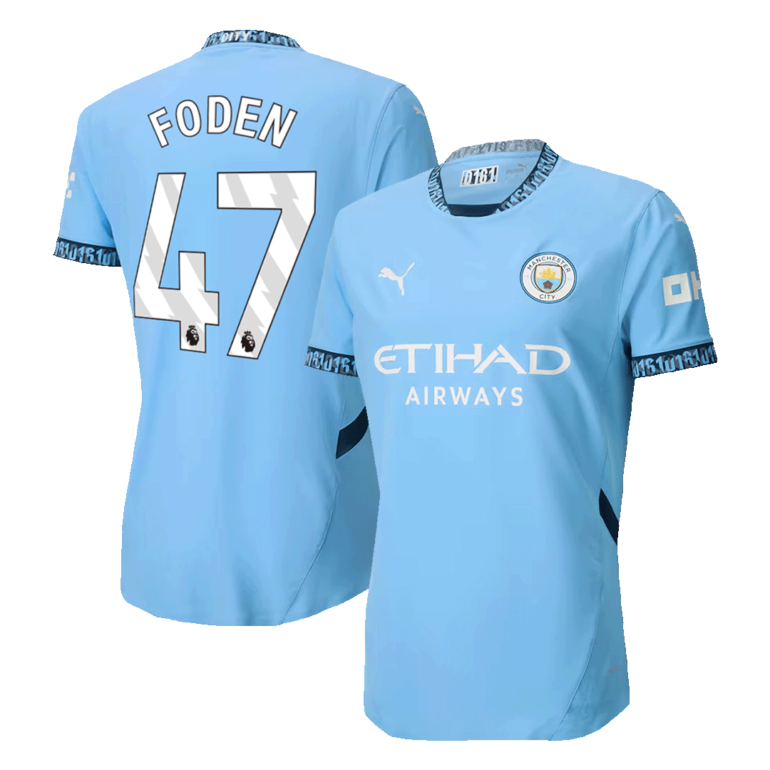 Player Version FODEN #47 Manchester City Home Soccer Jersey 2024/25 footmaillots.fr