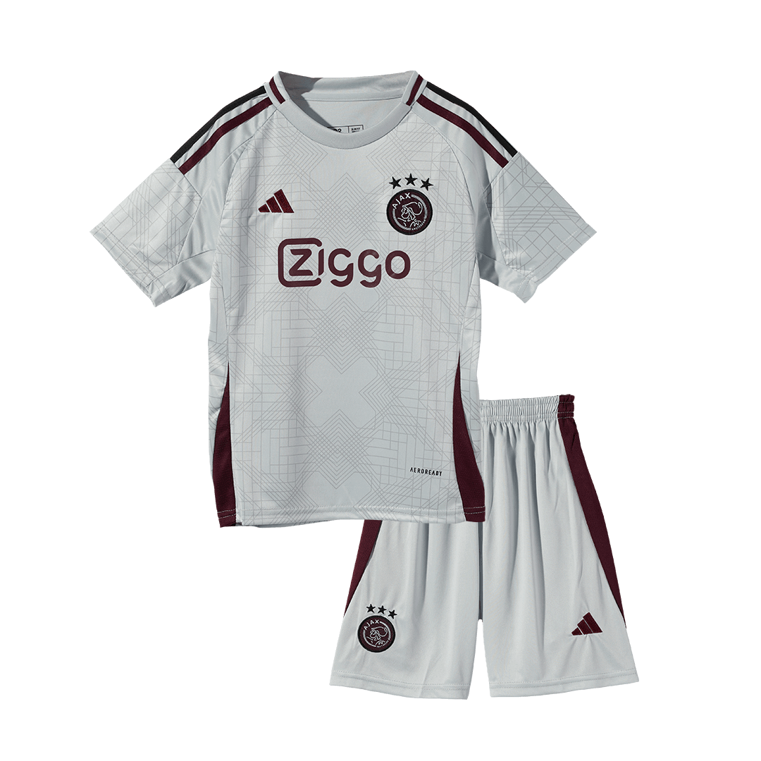 Kid's Ajax Third Away Soccer Jersey Kit(Jersey+Shorts) 2024/25 footmaillots.fr