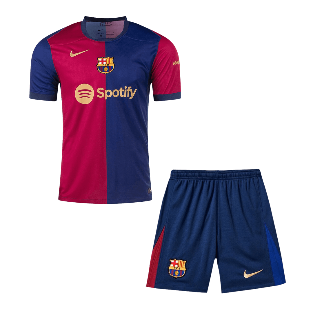 Barcelona Home Soccer Jersey Kit(Jersey+Shorts) 2024/25 footmaillots.fr