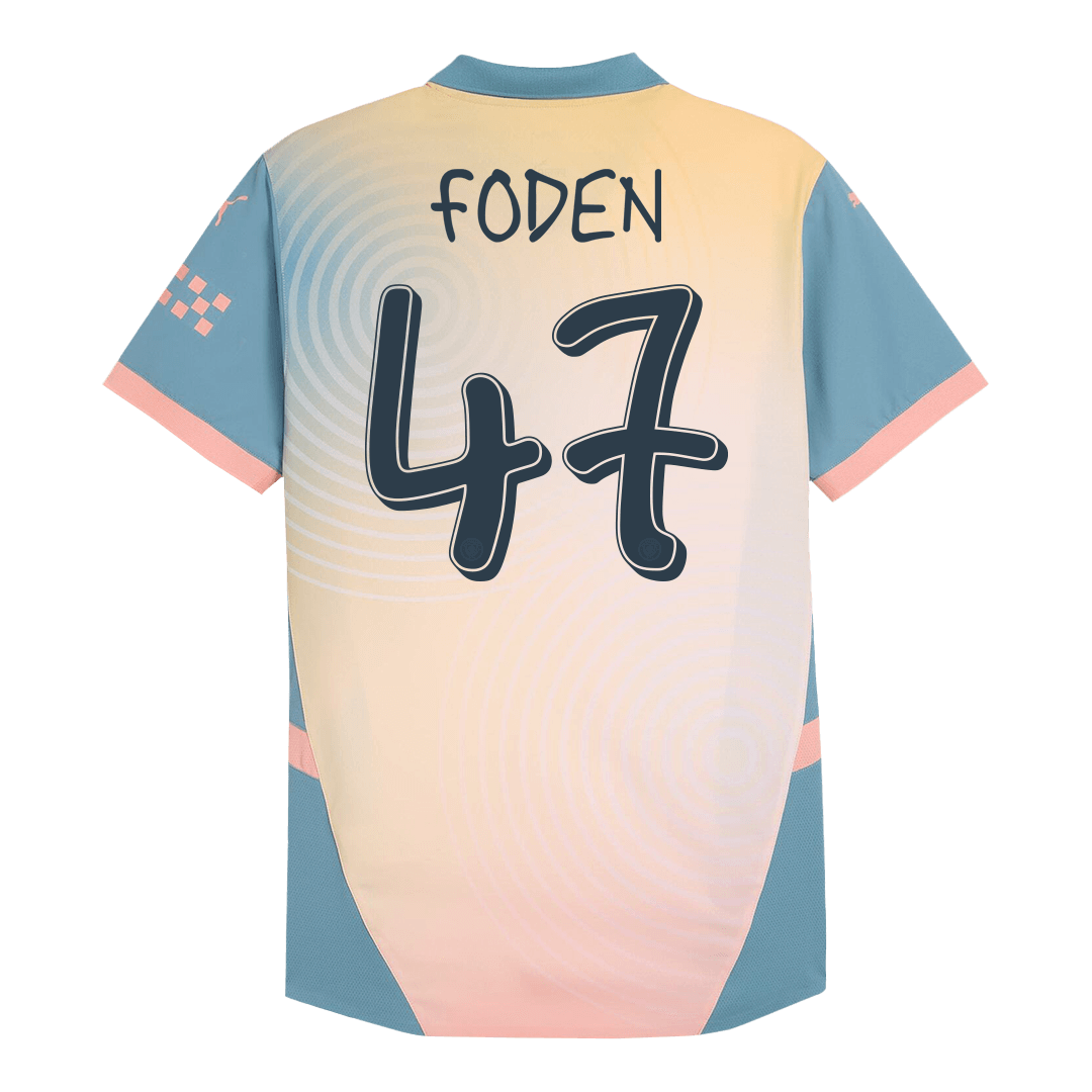 Player Version FODEN #47 Manchester City Fourth Away Soccer Jersey 2024/25 - Definitely City footmaillots.fr