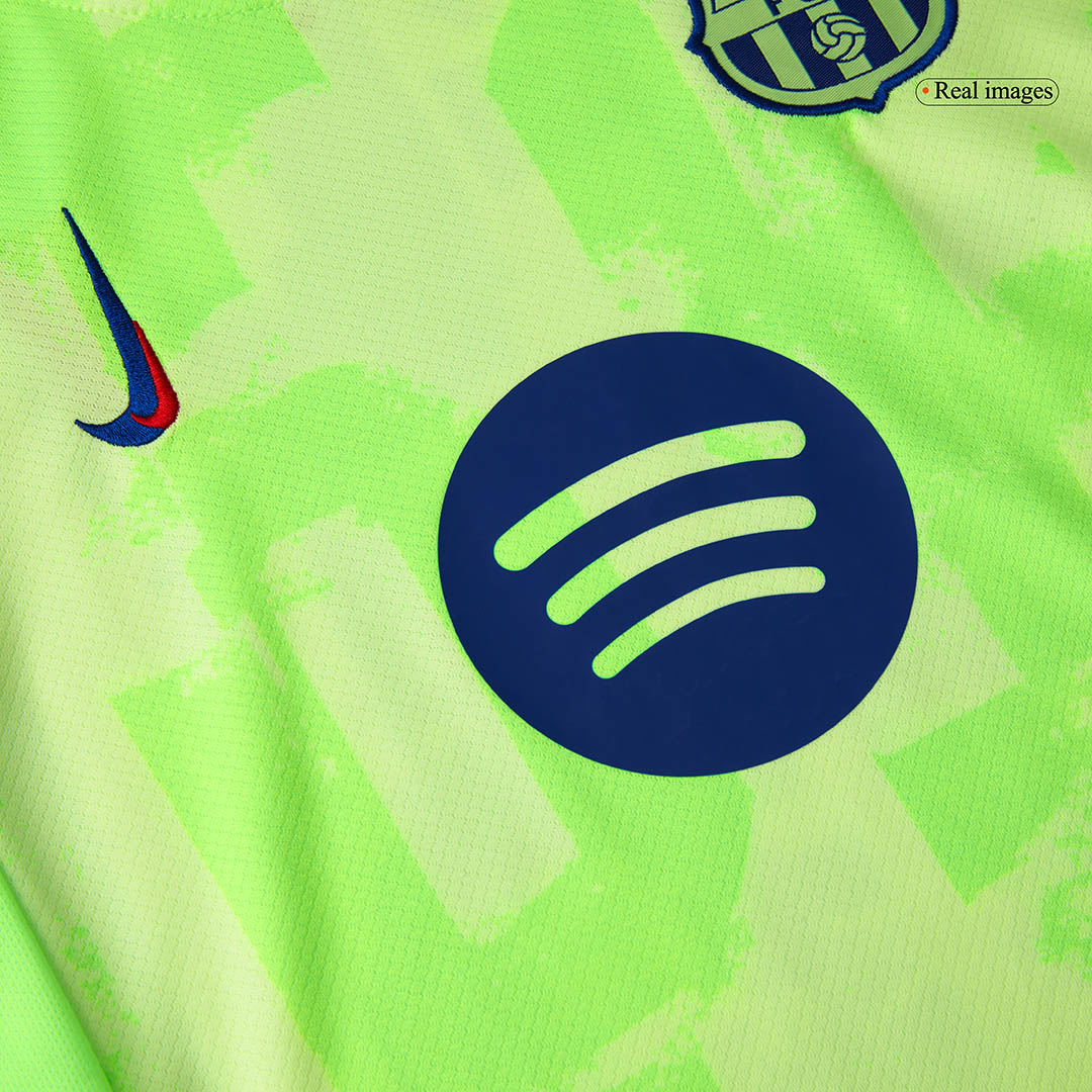 Kid's Barcelona Third Away Soccer Jersey Kit(Jersey+Shorts+Socks) 2024/25- UCL (Spotify Logo Without Text) footmaillots.fr