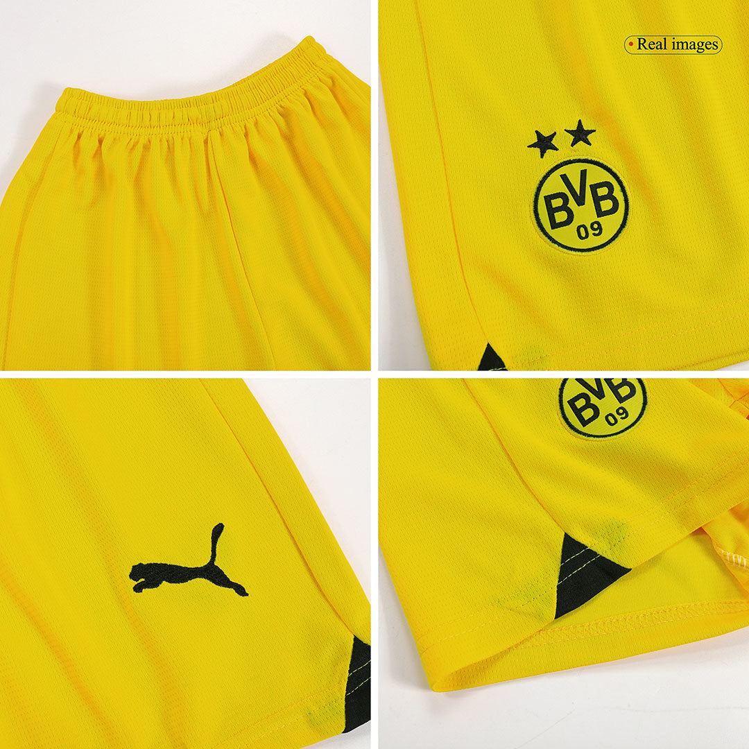 Kid's Borussia Dortmund Away Soccer Jersey Kit(Jersey+Shorts) 2023/24 footmaillots.fr