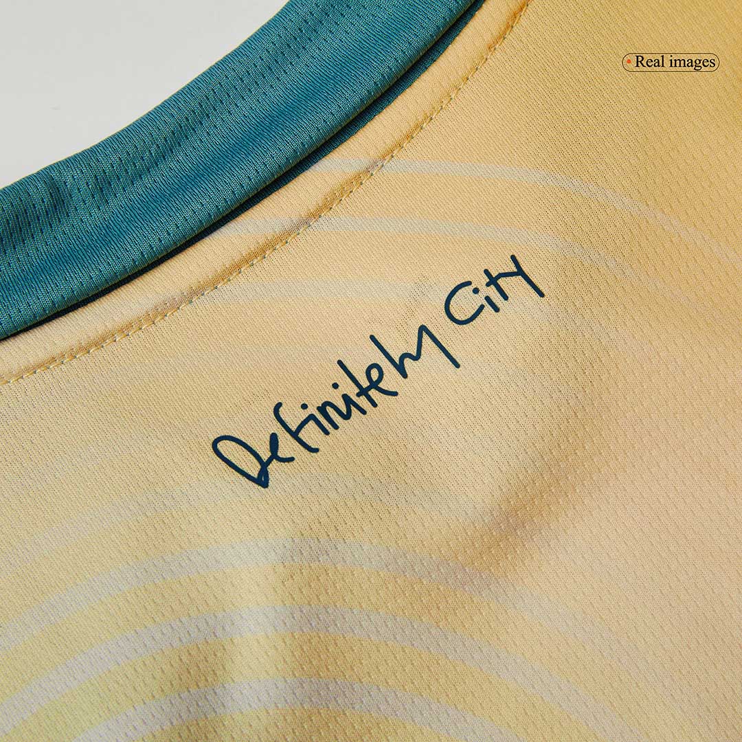 Kid's Manchester City Fourth Away Soccer Jersey Kit(Jersey+Shorts) 2024/25- Definitely City (UCL) footmaillots.fr