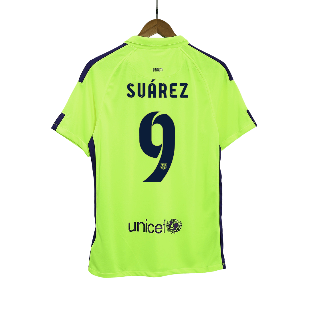 Retro Suárez #9 2014/15 Barcelona Third Away Soccer Jersey footmaillots.fr