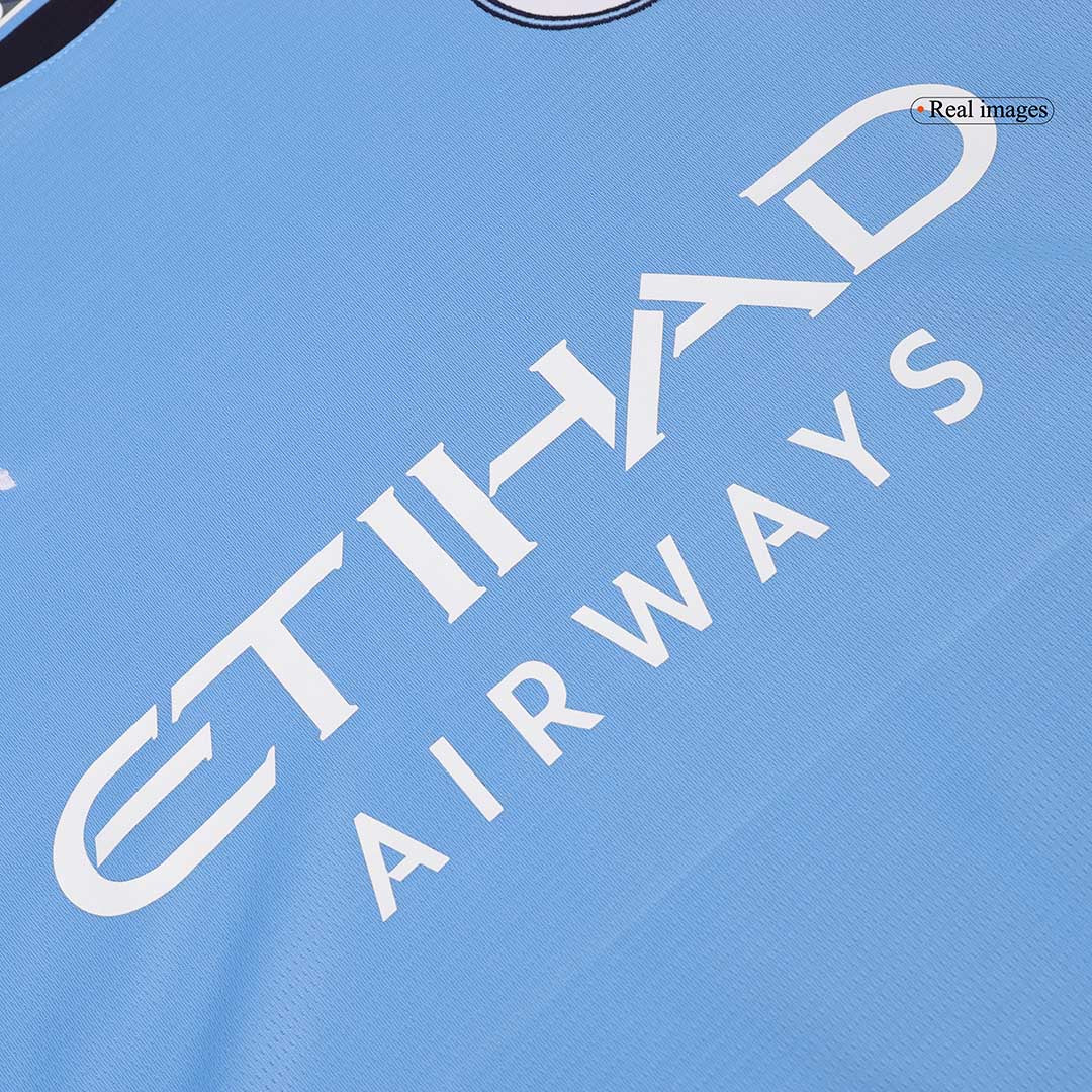 Manchester City Home Long Sleeve Soccer Jersey 2024/25 footmaillots.fr