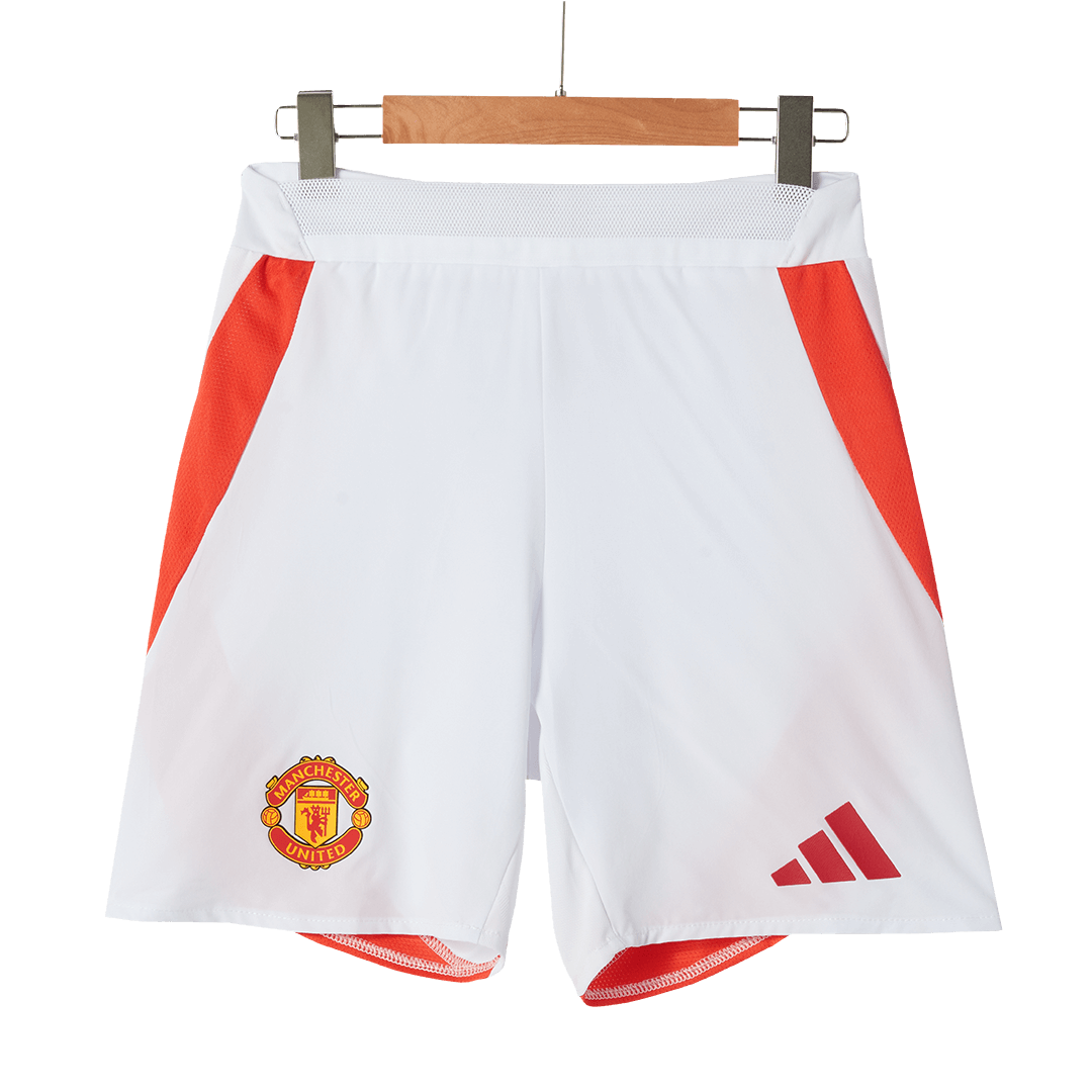 Player Version Manchester United Home Soccer Shorts 2024/25 footmaillots.fr