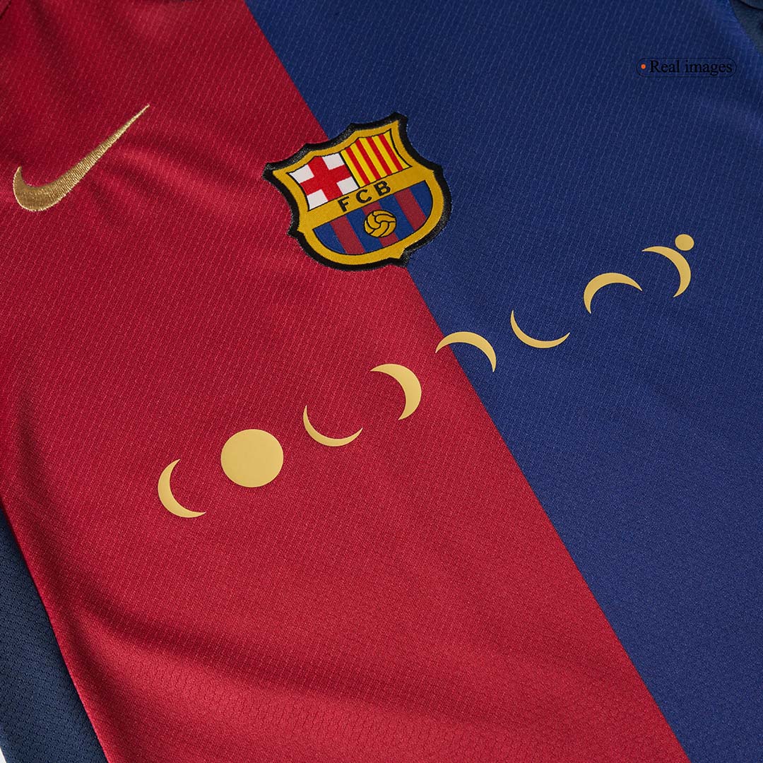 Kid's Barcelona Home Soccer Jersey Kit(Jersey+Shorts) 2024/25 - COLDPLAY footmaillots.fr