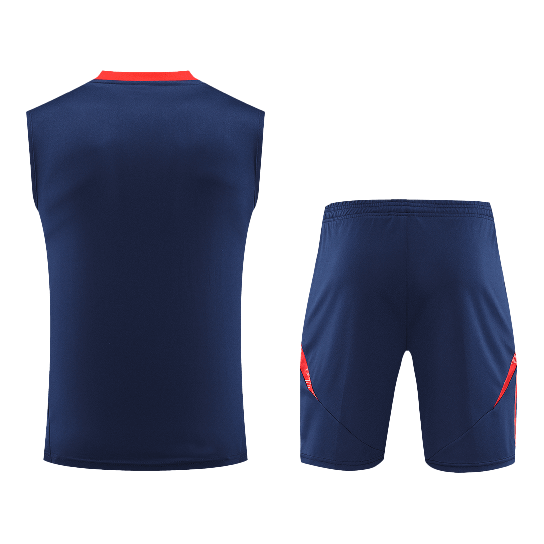 Manchester United Pre-Match Soccer Jersey Vest Kit(Jersey+Shorts) 2024/25 footmaillots.fr