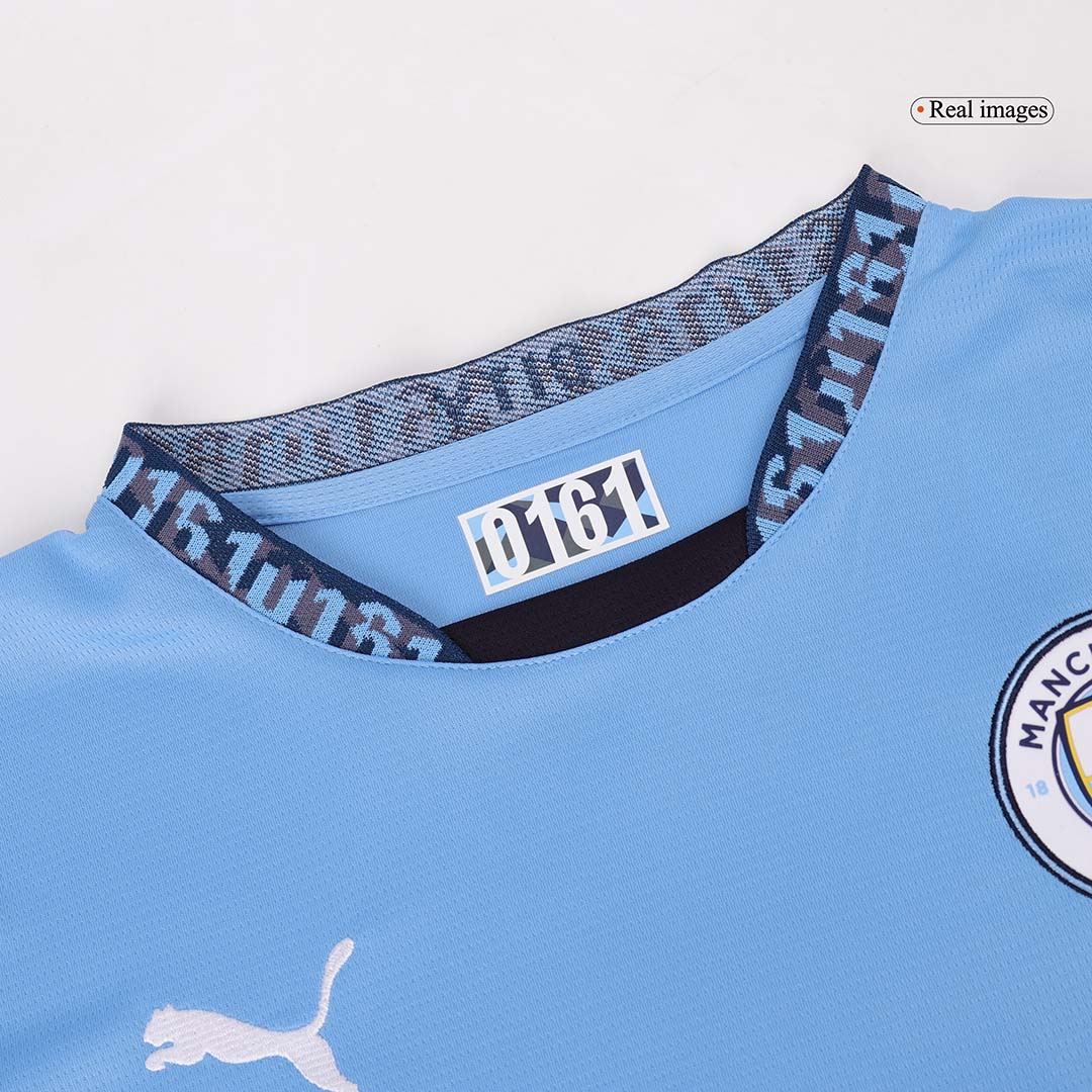 Manchester City Home Long Sleeve Soccer Jersey 2024/25 footmaillots.fr