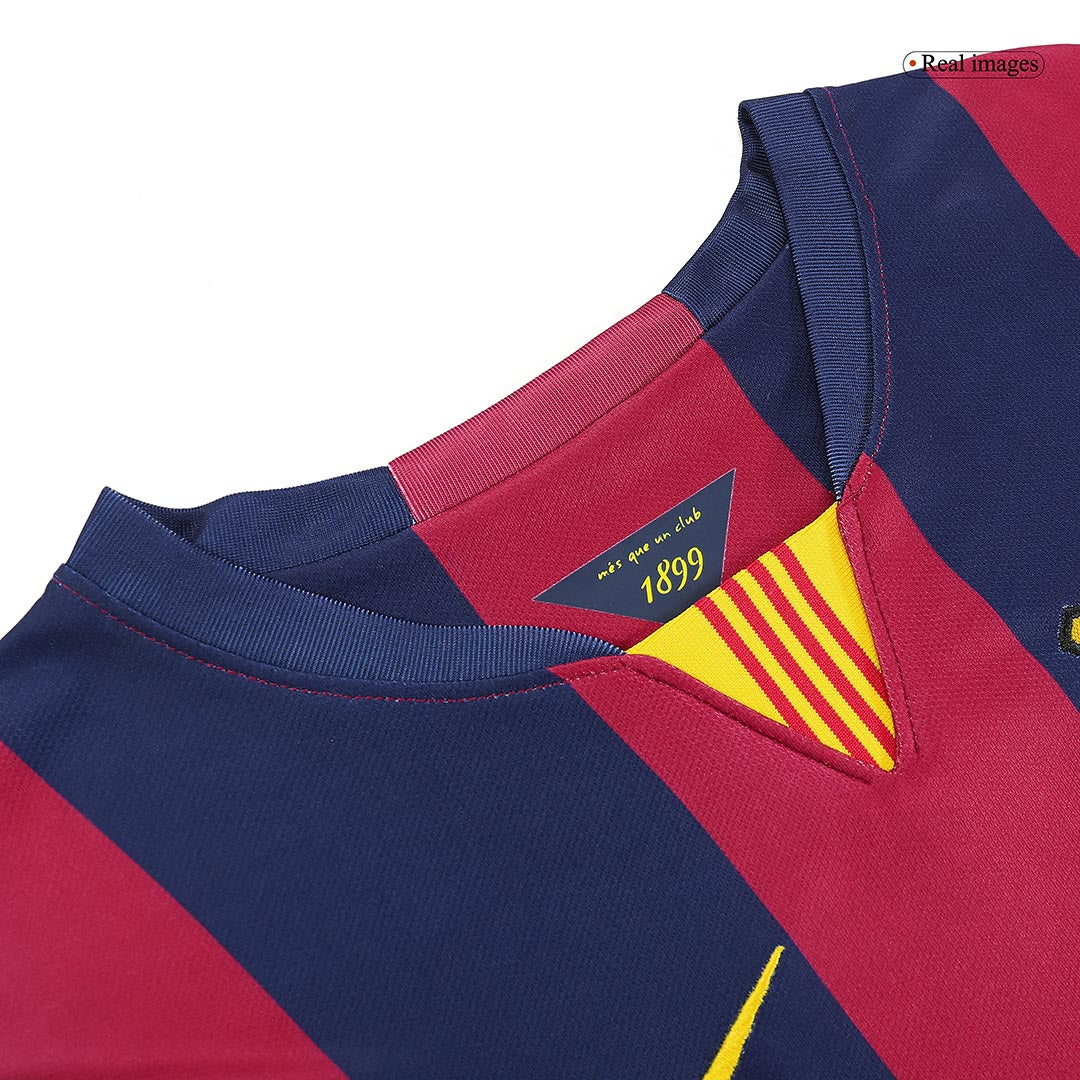 Retro Suárez #9 2014/15 Barcelona Home Soccer Jersey footmaillots.fr