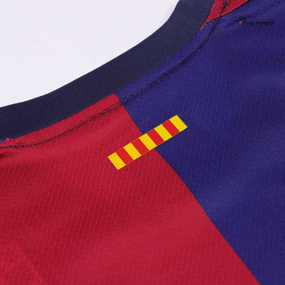 Kid's Barcelona Home Soccer Jersey Kit(Jersey+Shorts) 2024/25-Spotify Logo Without Text footmaillots.fr