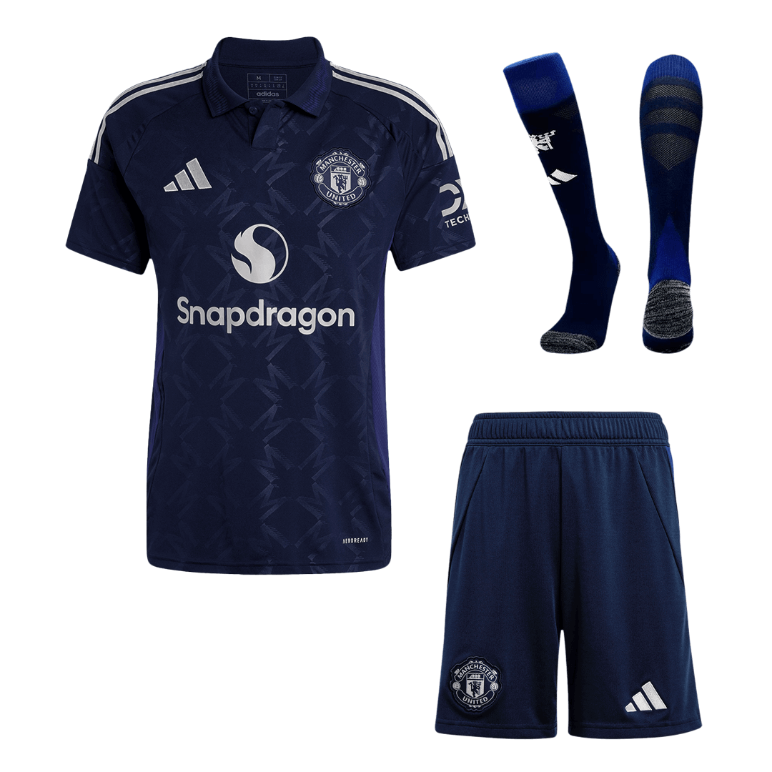 Manchester United Away Soccer Jersey Kit(Jersey+Shorts+Socks) 2024/25 footmaillots.fr