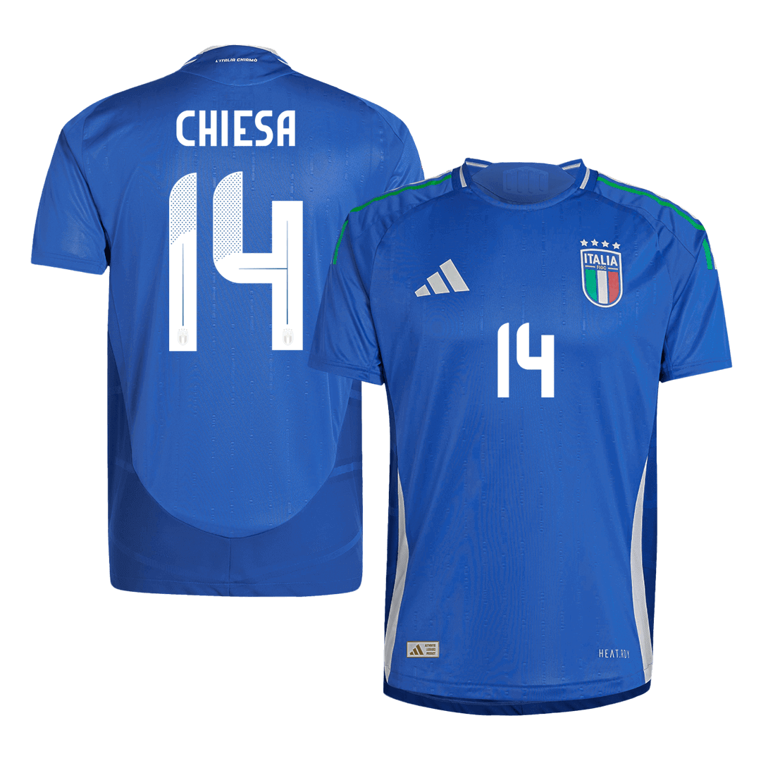 Player Version CHIESA #14 Italy Home Soccer Jersey Euro 2024 footmaillots.fr