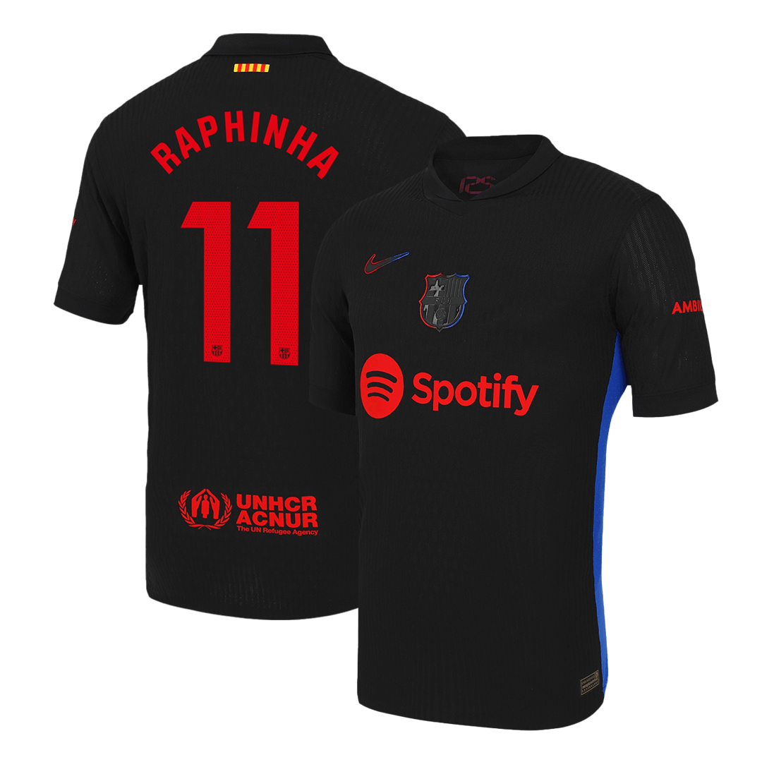 Player Version RAPHINHA #11 Barcelona Away Soccer Jersey 2024/25 footmaillots.fr