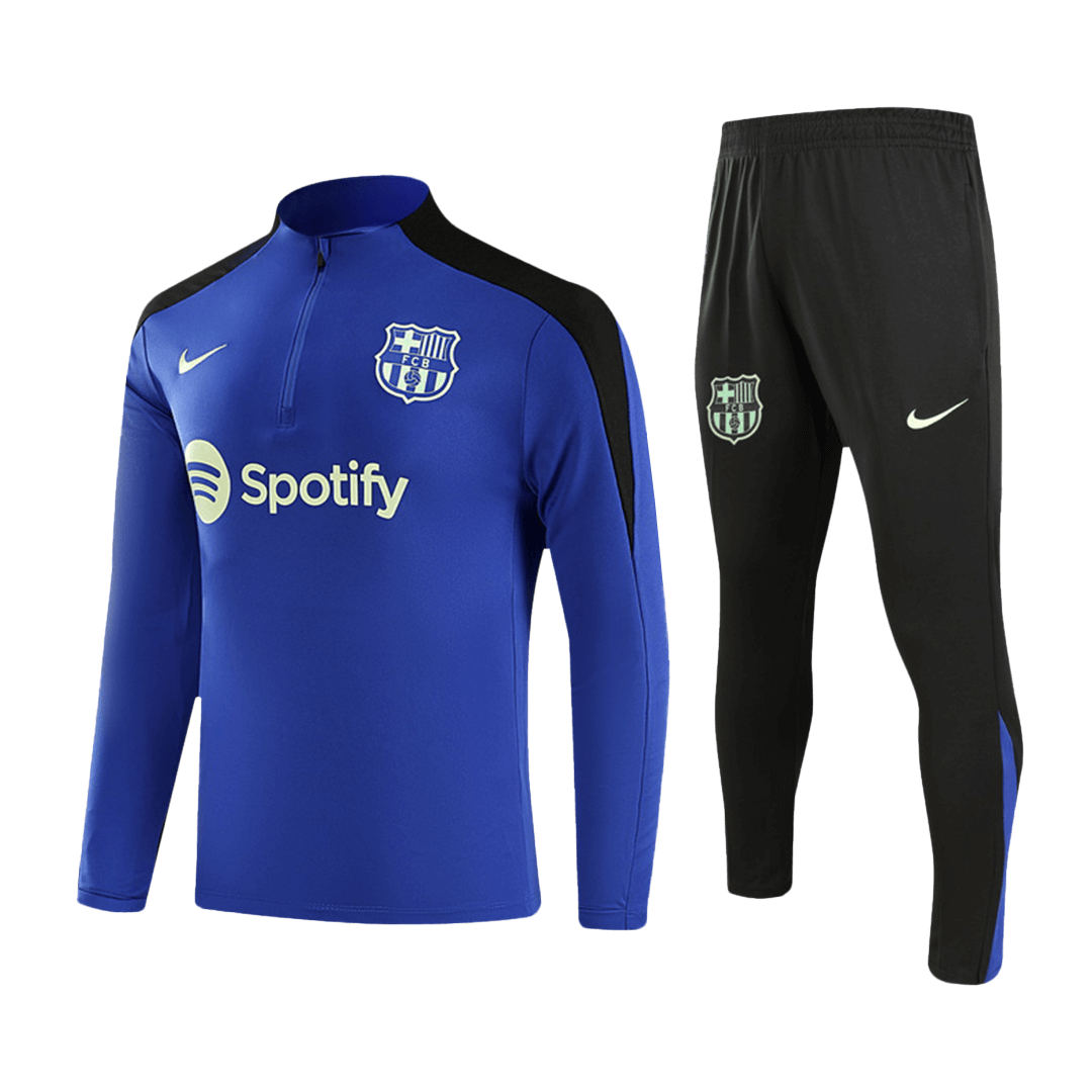Kid's Barcelona Zipper Sweatshirt Kit(Top+Pants) 2024/25 footmaillots.fr