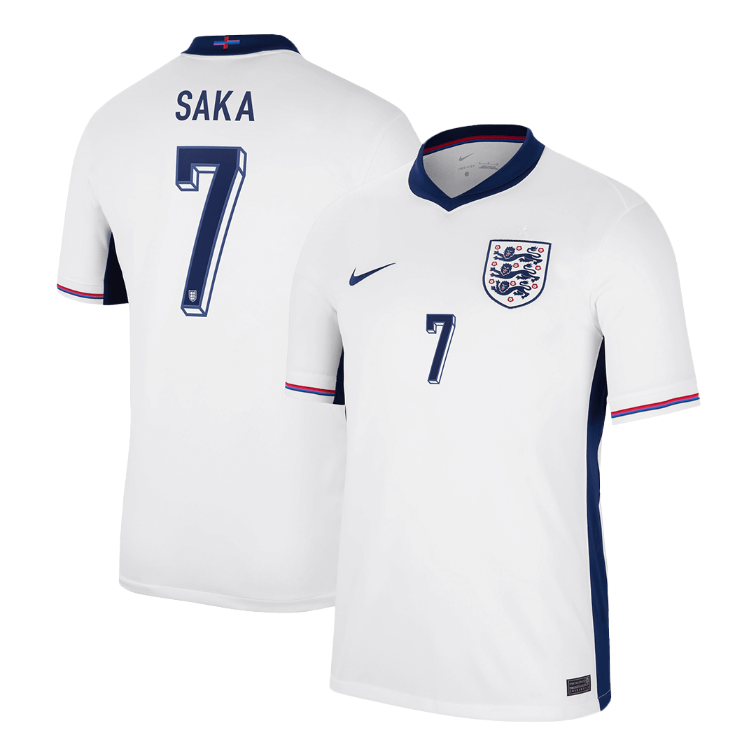 SAKA #7 England Home Soccer Jersey Euro 2024 footmaillots.fr