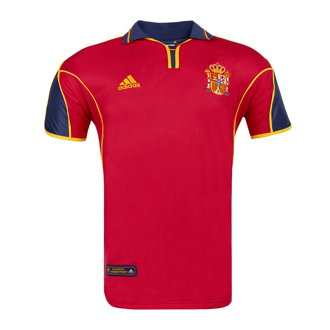 Retro 2000 Spain Home Soccer Jersey footmaillots.fr