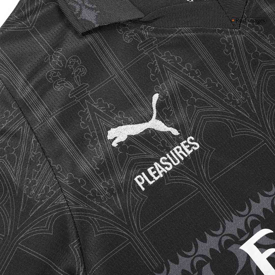Kid's AC Milan x Pleasures Fourth Away Soccer Jersey Kit(Jersey+Shorts) 2023/24 footmaillots.fr