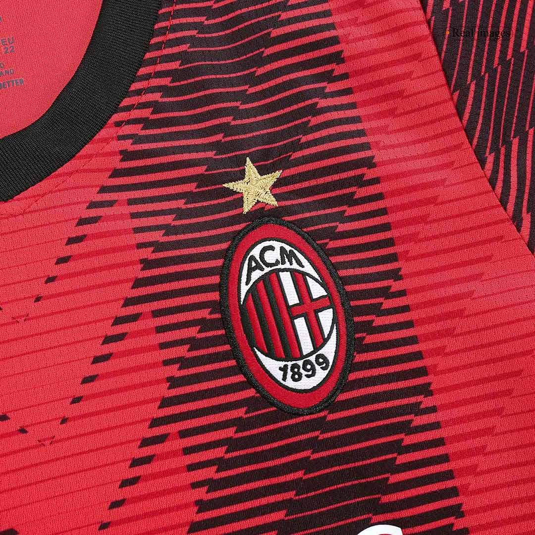 Kid's AC Milan Home Soccer Jersey Kit(Jersey+Shorts) 2023/24 footmaillots.fr