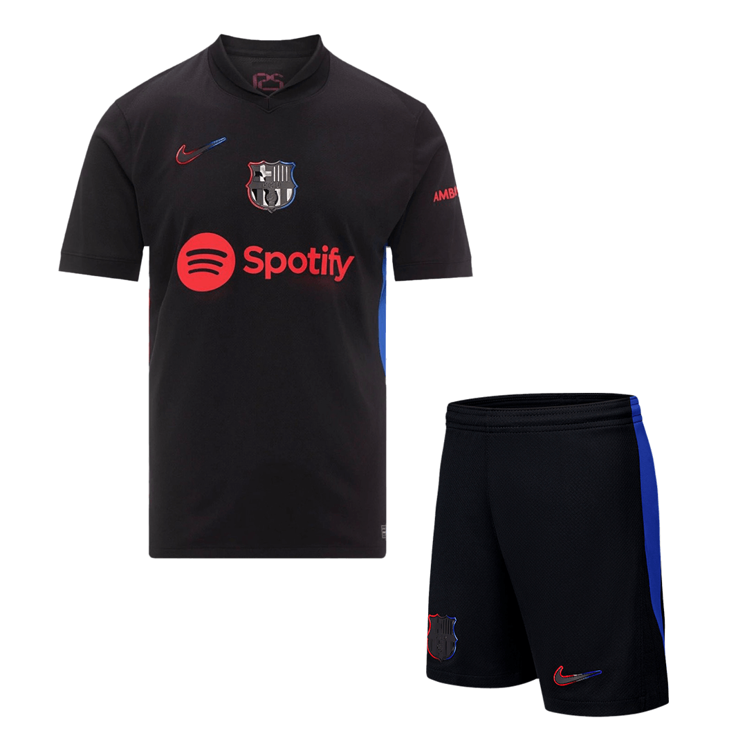 Barcelona Away Soccer Jersey Kit(Jersey+Shorts) 2024/25 footmaillots.fr