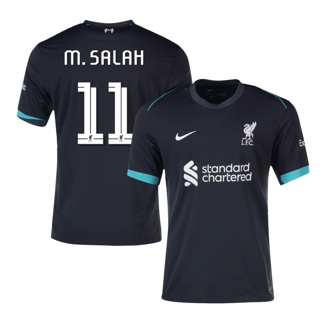 M.SALAH #11 Liverpool Away Soccer Jersey 2024/25 - UCL footmaillots.fr