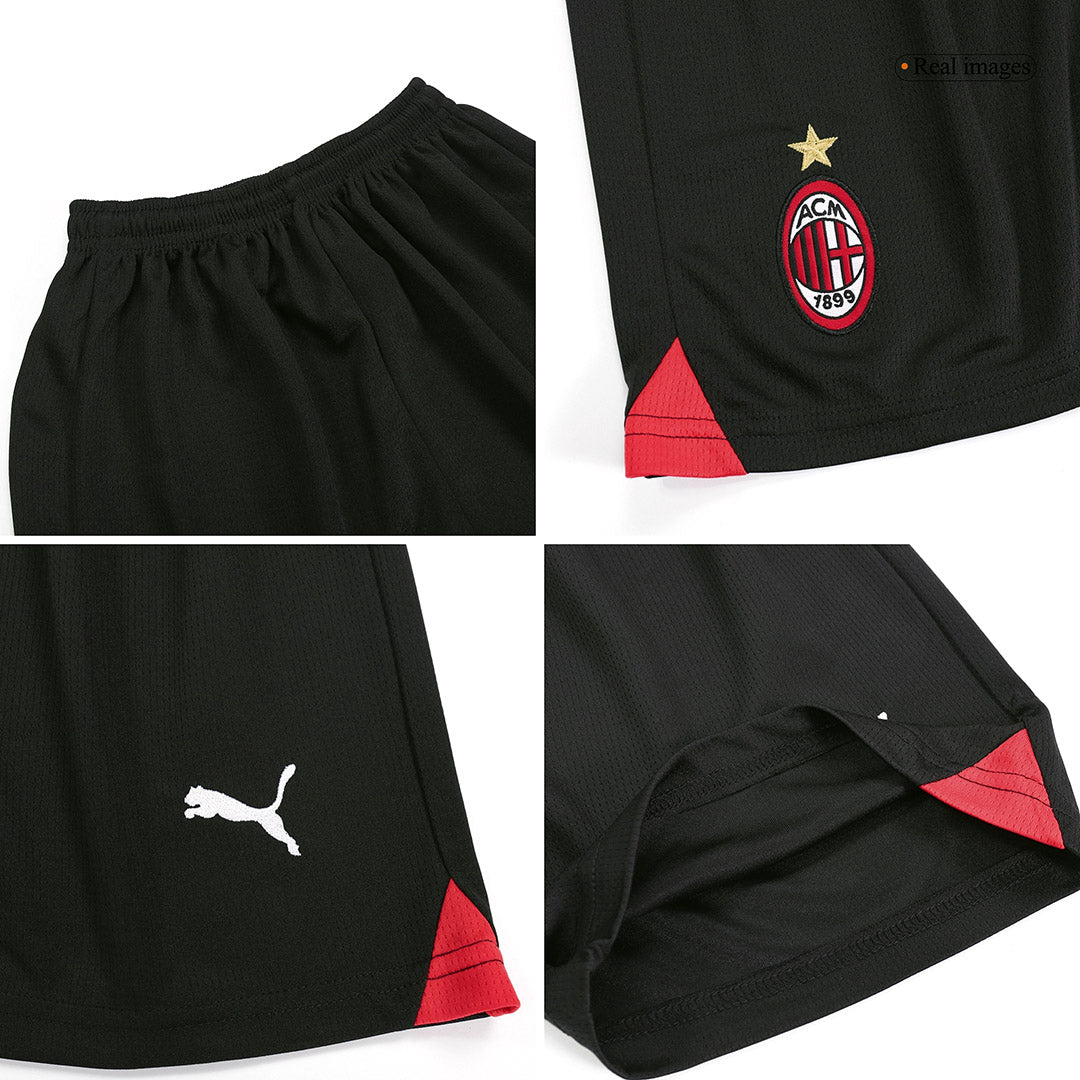 Kid's AC Milan Home Soccer Jersey Kit(Jersey+Shorts) 2023/24 footmaillots.fr