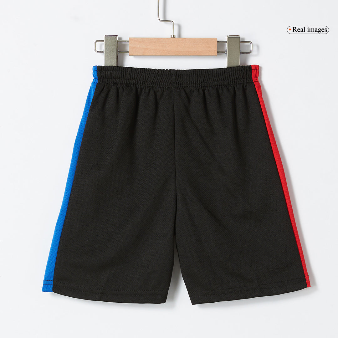 Kid's Barcelona Away Soccer Jersey Kit(Jersey+Shorts) 2024/25 - Spotify Logo Without Text footmaillots.fr