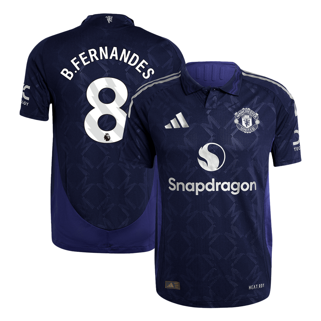 Player Version B.FERNANDES #8 Manchester United Away Soccer Jersey 2024/25 footmaillots.fr